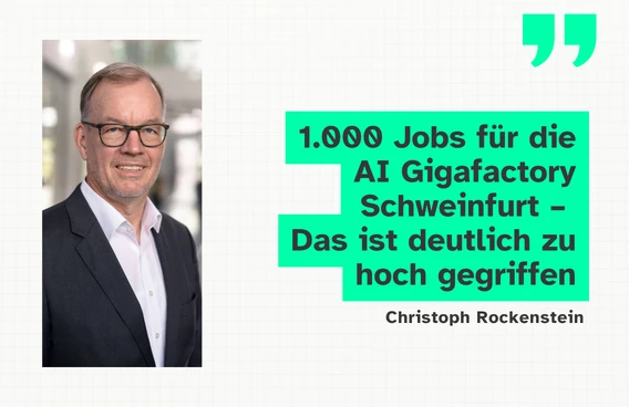 Teaserbild für Interview mit Christoph Rockenstein zu 1000 neue Stellen für AI Gigafactory in Schweinfurt